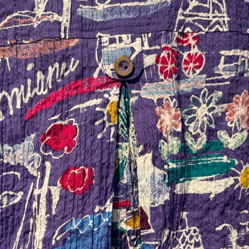 NWT Habitat - Side Tab Shirt - Wisteria Parisian City - size medium - Picture 7 of 7